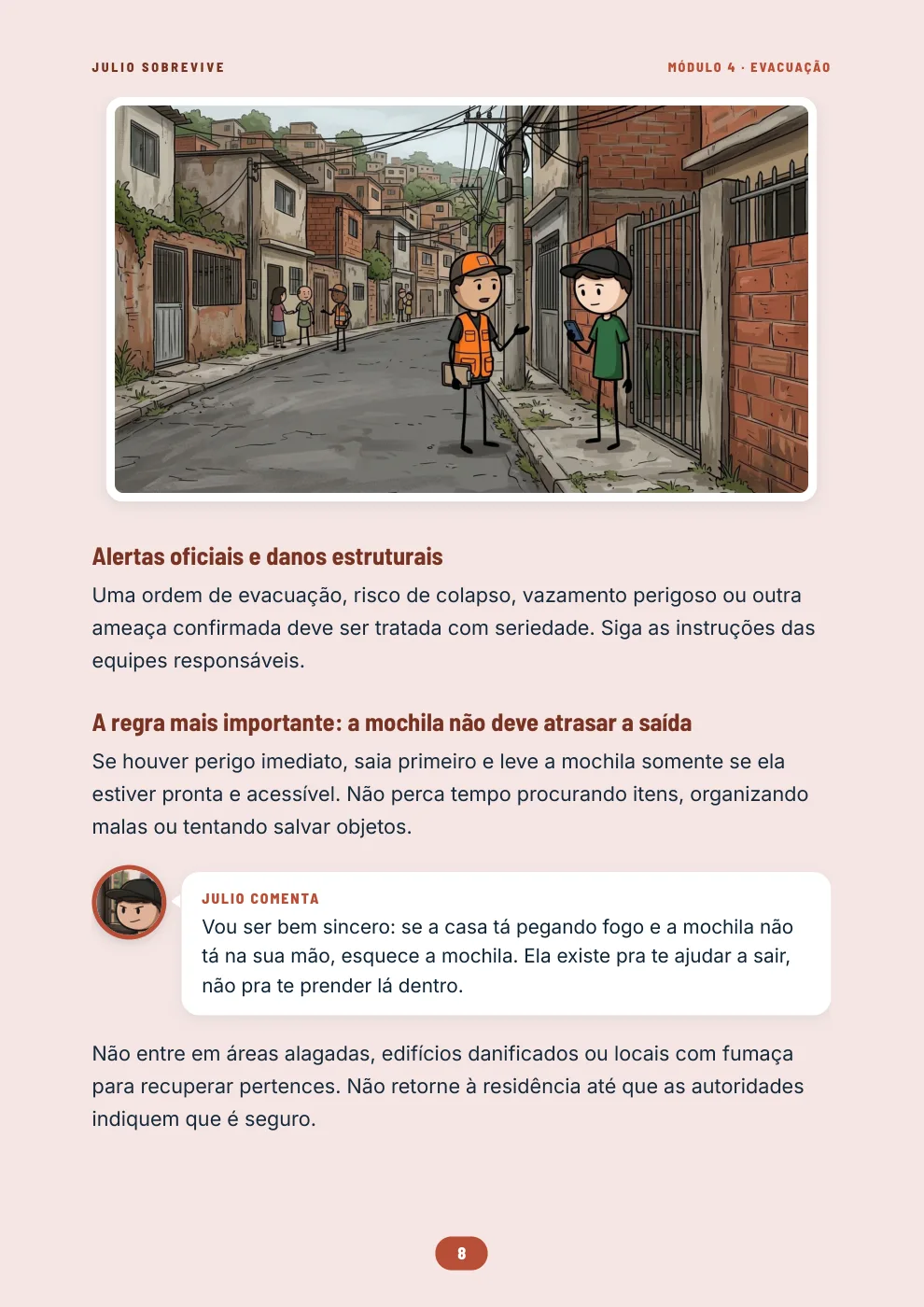 Página do Módulo 4 com alerta e Julio Comenta